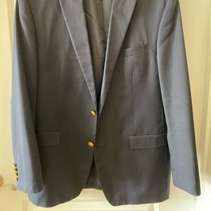 Ralph Lauren Navy Blue Blazer with Gold Buttons 44L
